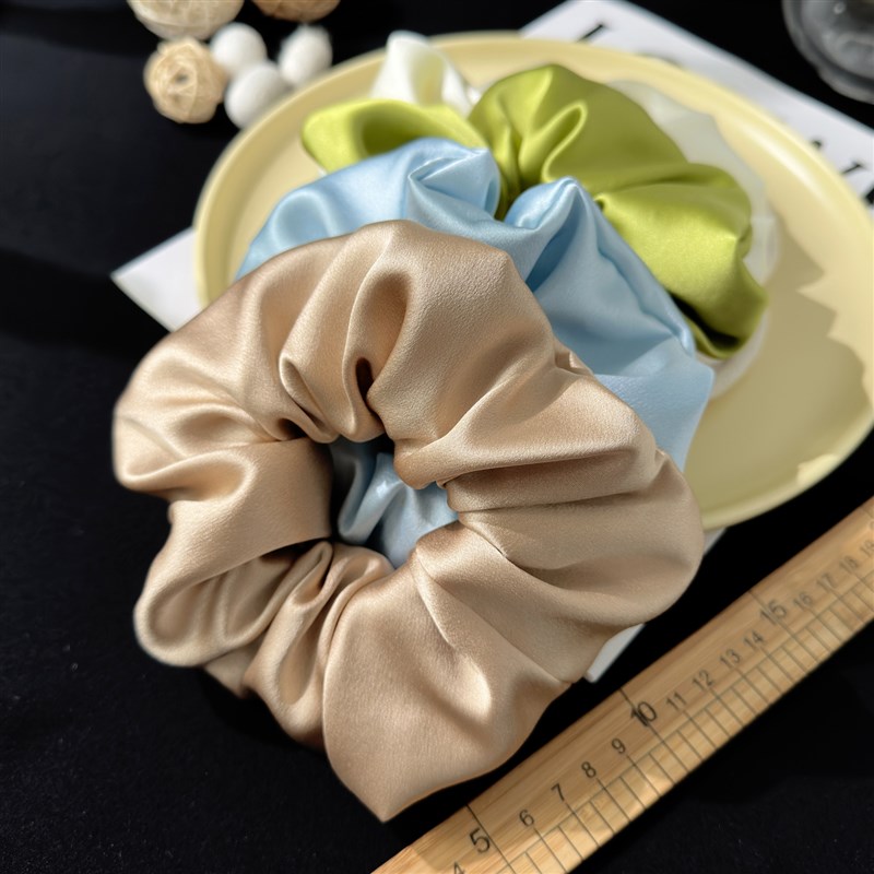 【3件8折】桑蚕丝真丝发圈高w级感肥肠猪大肠发圈女2025新款头花