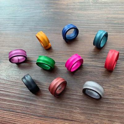 复古款手工牛皮戒指时尚t男女手指套真皮情侣对戒宽指环潮流首饰