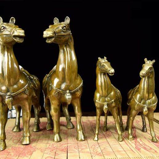 纯铜马摆件小马大号马仿古做旧铜马工艺品黄铜铸造仿古做旧包邮马