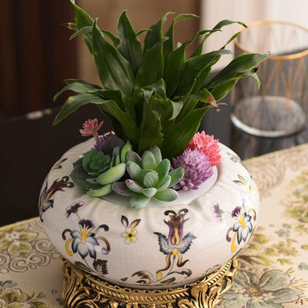 欧式花盆陶瓷花钵客厅复古高档家用室内多肉长方盆钵绿萝水培花盆