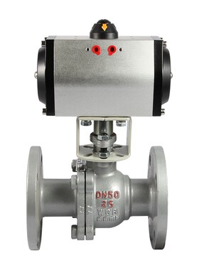 Q641F气动铸钢不锈钢法兰球阀蒸汽耐高温快速切断阀开关阀