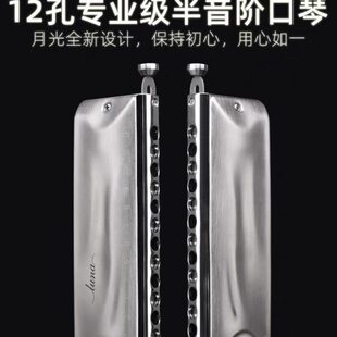 嘉德瑞Luna露娜12孔全金属半音阶口琴