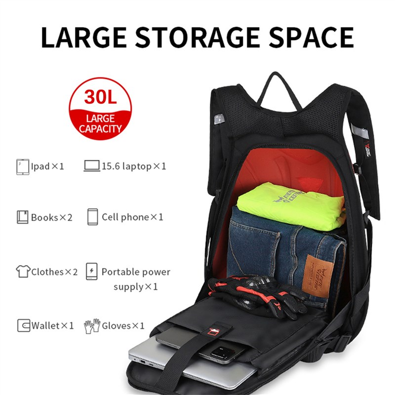 厂家直供摩托车骑行背包机车双肩包硬壳包防雨水骑士头盔包电脑包