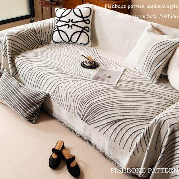 沙发盖布中古风一片式全盖毯2024新款套罩四季通用沙发垫沙发巾,居家布艺,沙发套,淘宝优惠券,粉丝福利购,淘宝优惠卷