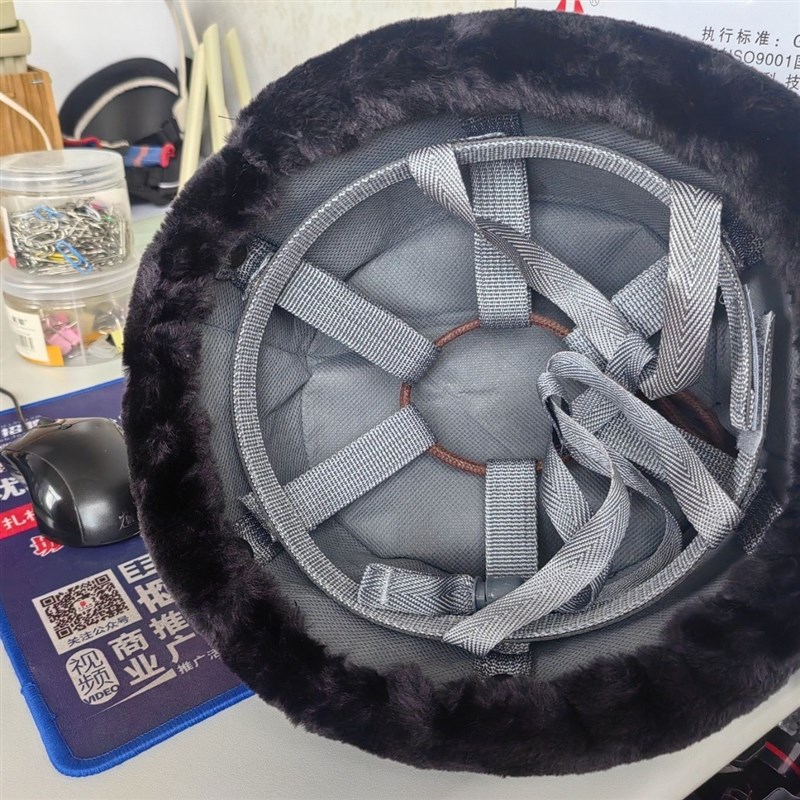 冬季防寒棉安全帽工地保暖ABS材质防砸建筑工程施工雷峰帽头盔男