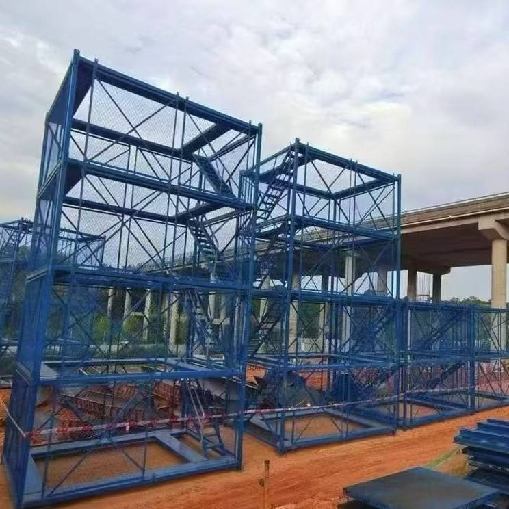 框架式安全梯笼 工厂直销桥梁安全施工组合框架式基坑安全梯笼
