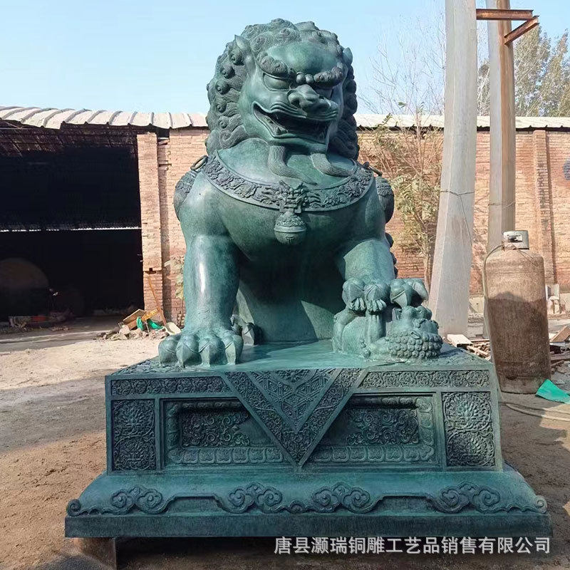 故宫铜狮子雕塑仿古青铜狮子摆件大型铸铜狮子灏瑞铜雕厂