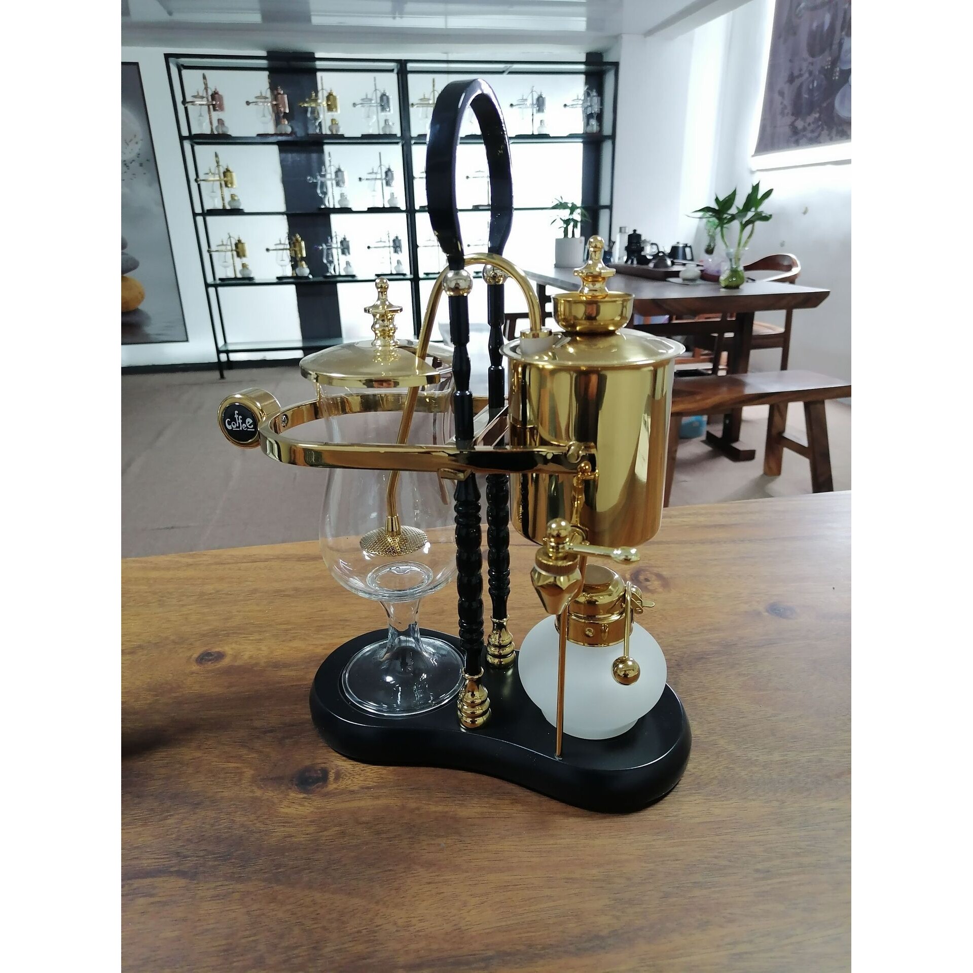 厂家 比利时虹吸咖啡壶金色比利时咖啡壶