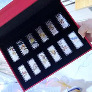 足银999十二生肖银条 彩印生肖投资收藏白银摆件商务企业活动礼品