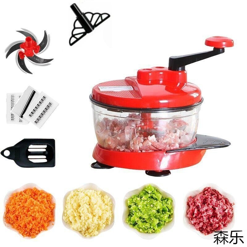 【大容量-升】多功能绞肉机家用手动绞菜碎肉料T理机搅馅机.升