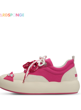 HARDSPONGE新款小三角粉色帆布鞋创意潮流百搭低帮鞋女