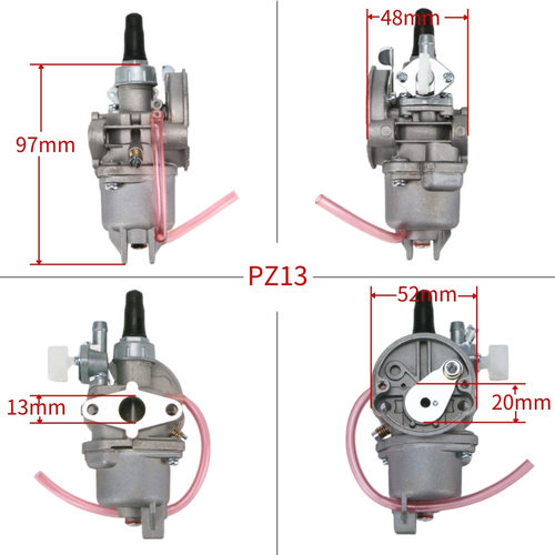PZ13 49CC化油器适配43cc-49cc 2冲程发动机踏板车越野摩托车