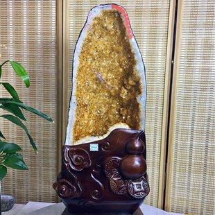 天然紫晶洞摆件水晶洞摆件巴西乌拉圭水晶黄水晶洞摆件