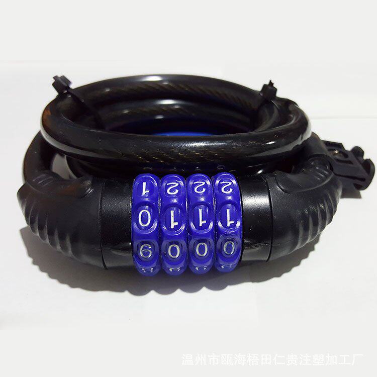 圆头四位密码锁4018彩色锌合金数字自行车密码锁可加工定 制