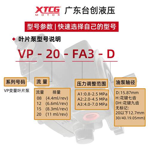VP-30-FA3变量叶片泵VP-40FA3 VP-45 液压油泵 XTCG液压油泵总成