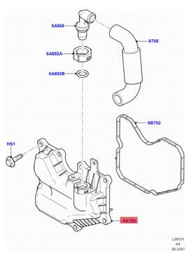 4M5G6A785HC汽车油分离器盖+分油器管套件油分离器4M5G6758HA