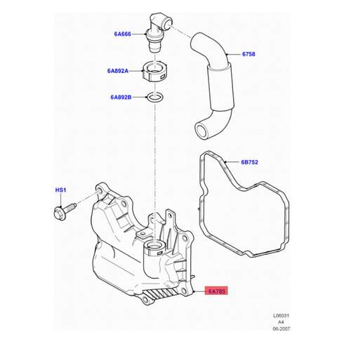 4M5G6A785HC汽车油分离器盖+分油器管套件油分离器4M5G6758HA