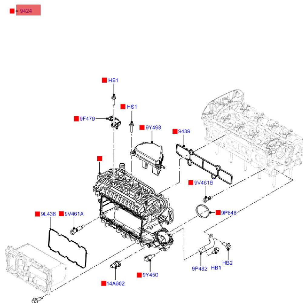 适用福特19翼虎20蒙迪欧1.5T 国六 发动机进气歧管 DS7G-9424-KA