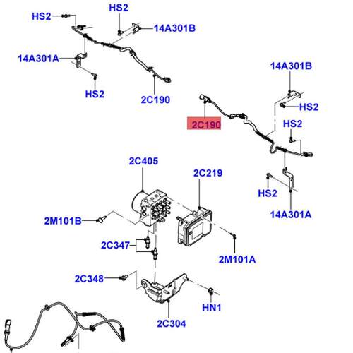 适用福特12-19探险者 DA8Z2C190A DA8Z2C190B 后轮ABS传感线