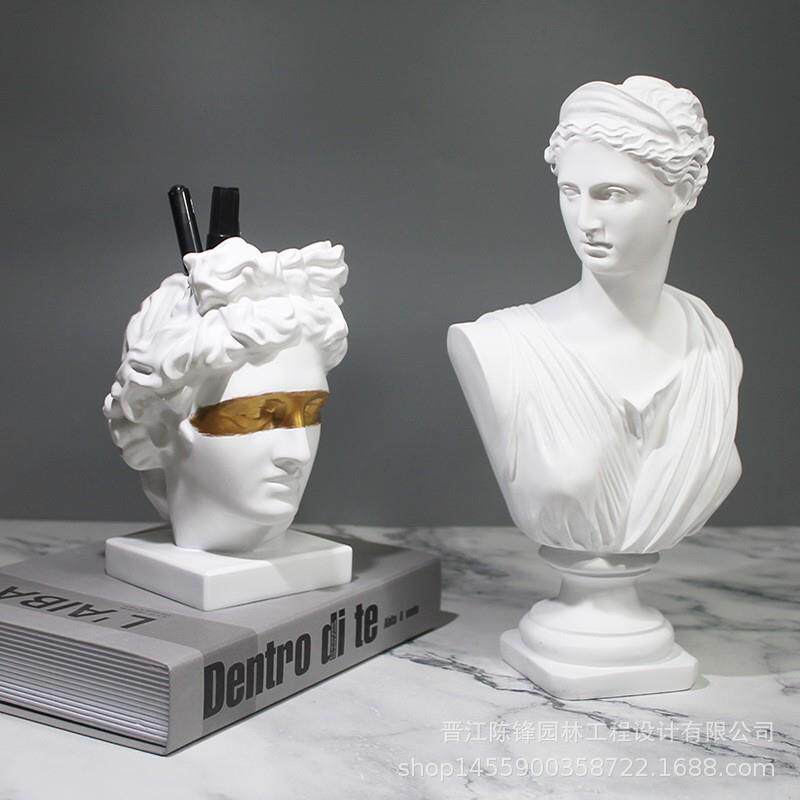 大卫树脂工艺品轻奢人物头像雕塑家居装饰客厅场景礼品摆件