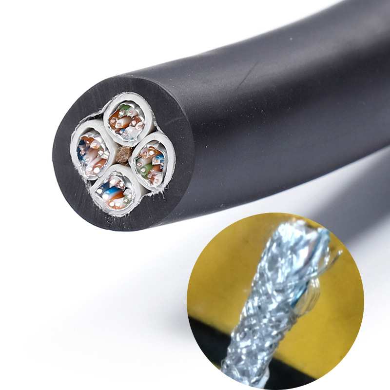 6通道连接器cat6网线蛇形网络电缆车100米 6通道扩展音频线RJ45头