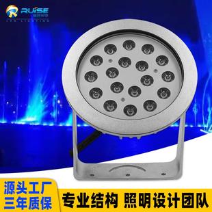 供应led喷泉灯 rgbw七彩水下灯316不锈钢防水水池景观照明 水底灯