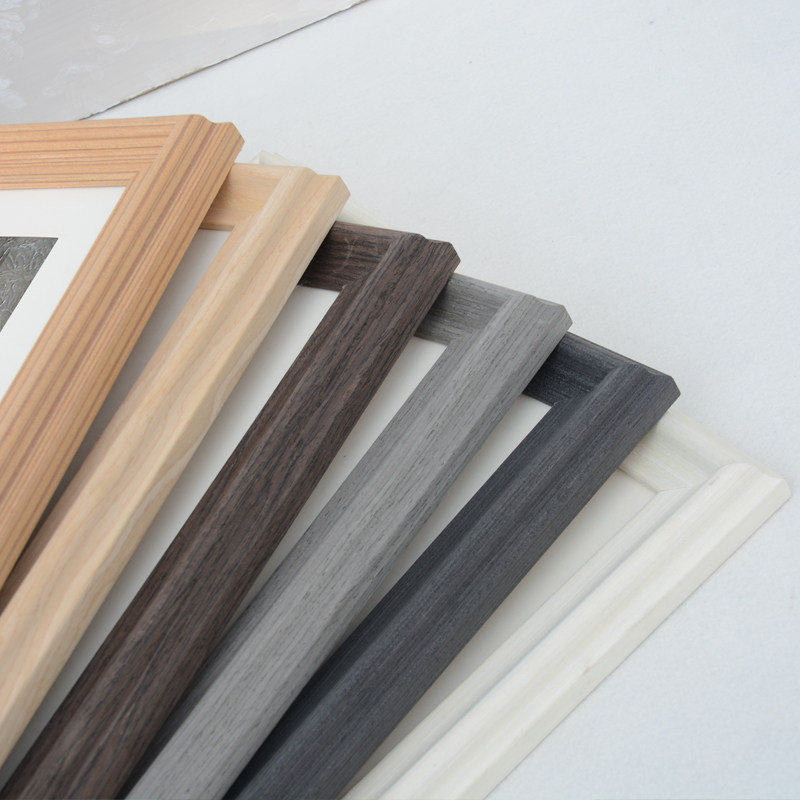 美式简约实木大相框挂墙a4 a316 20 24 30寸像框油画画框装裱定制