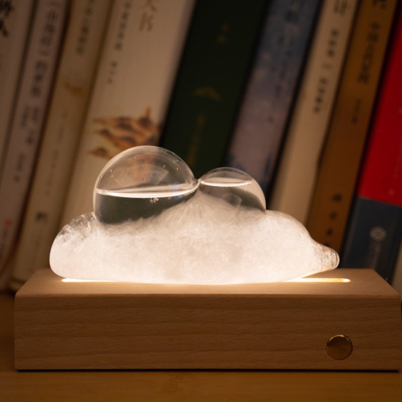 云朵天气预报风暴瓶桌面摆件实用男女生日礼物圣诞节送朋友