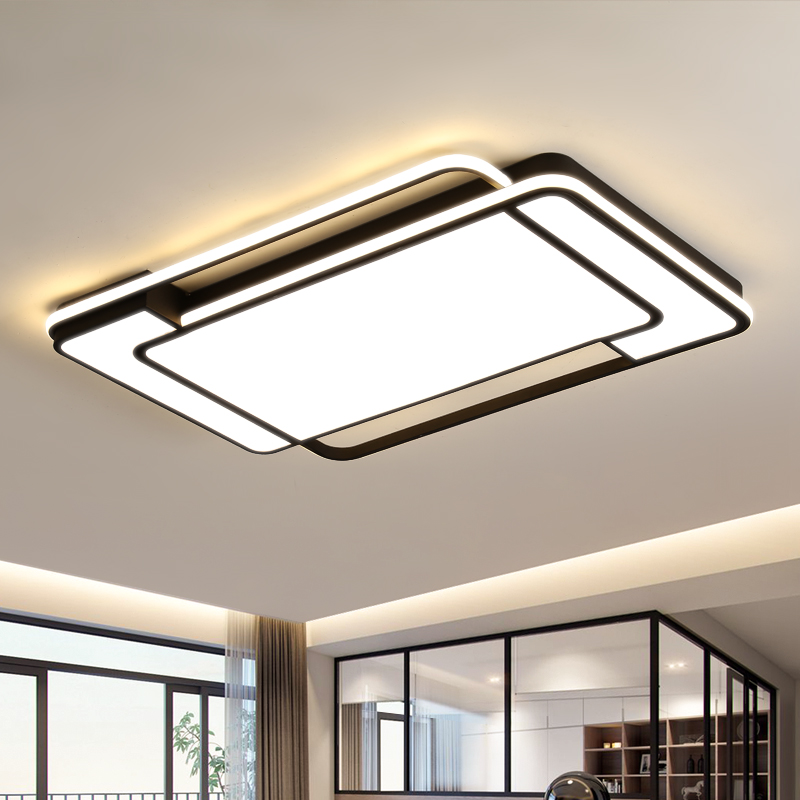 客厅灯简约大气2023年新款长方形卧室主灯灯具大全led吸顶灯