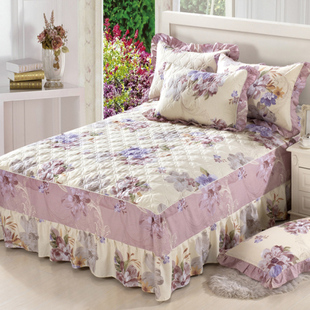 夹棉床裙式一米八床罩单件三件套全棉加厚款床单床套床围四季