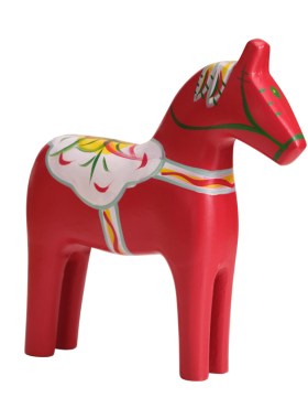 圣斐罗北欧风极简风木马摇马雕刻家居装饰摆件木质工艺品彩绘