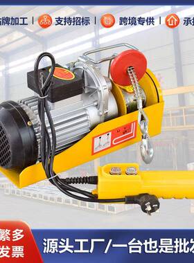 微型电动葫芦110V440V家用小型电动提升机220v钢丝绳电动葫芦