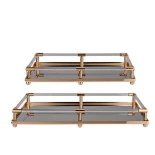 现代简约不锈钢收纳托盘摆件客厅家居装 KLS1060 饰果盘