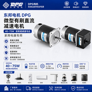 东邦电机DPG微型有刷直流减速电机40~75W减速马达低转速家用电器