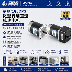 东邦电机DPG微型有刷直流减速电机60~120W减速马达现货家用电器