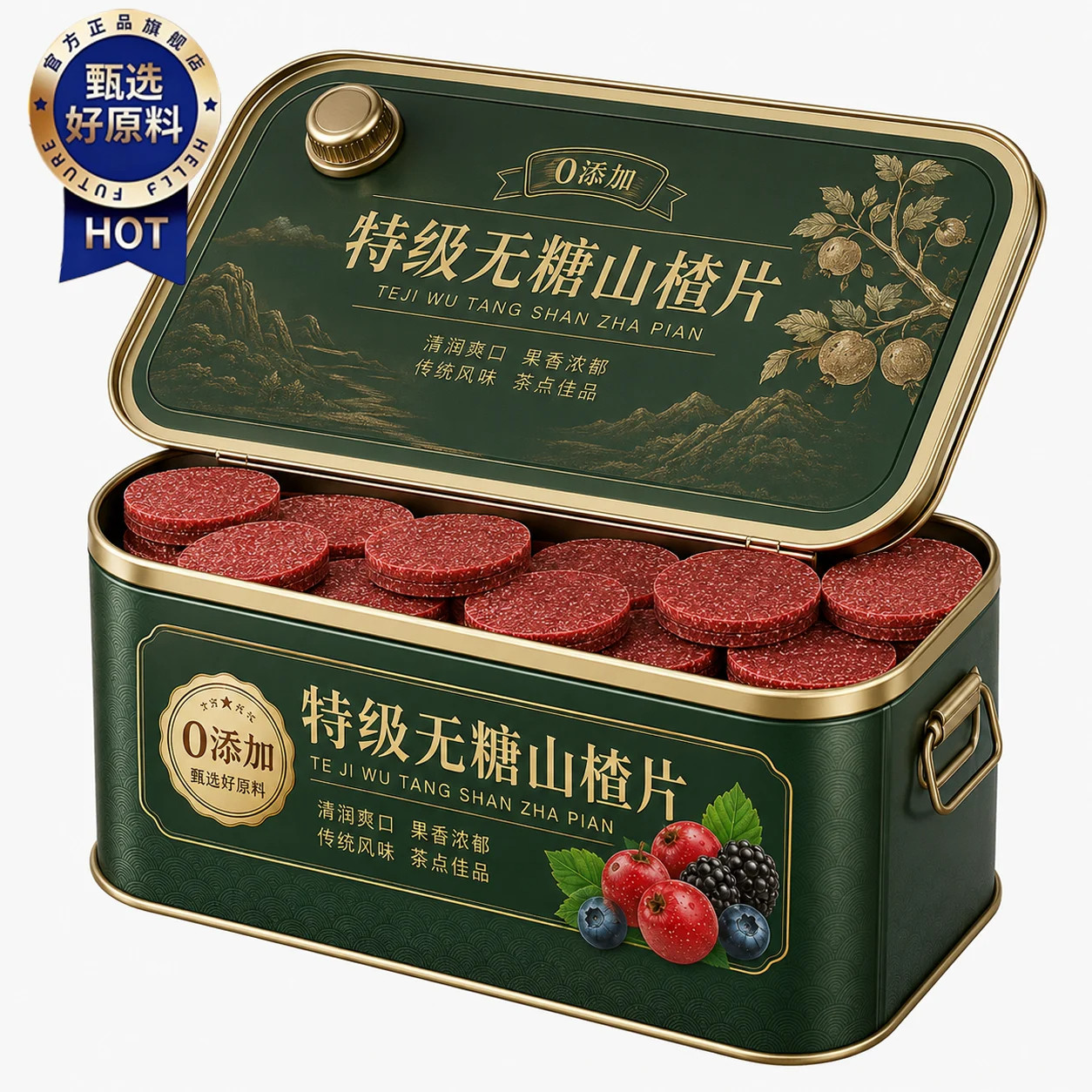农科院特级山楂片无添加官方零食蓝莓桑葚儿童开胃消食解腻无蔗糖