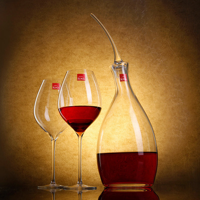 捷克进口RONA手工醒酒器水晶玻璃分酒壶大号带盖酒樽分酒器酒瓶