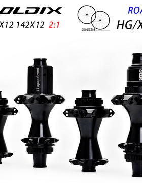 GOLDIX GR-CX17公路车花鼓21H/24孔超轻 2：1直拉自行车轮毂 14g