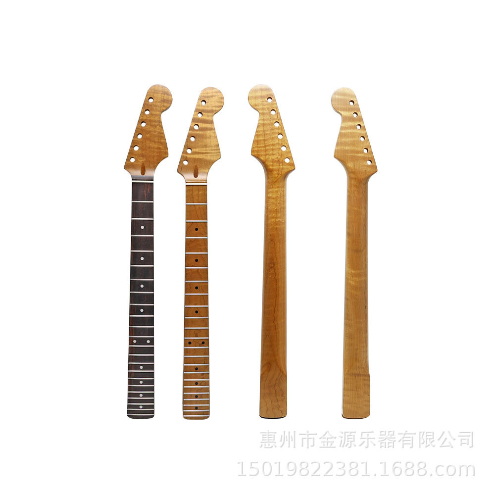 ST22品6弦哑光凹头虎纹全烤枫AA电吉他琴柄烤漆电吉他琴颈