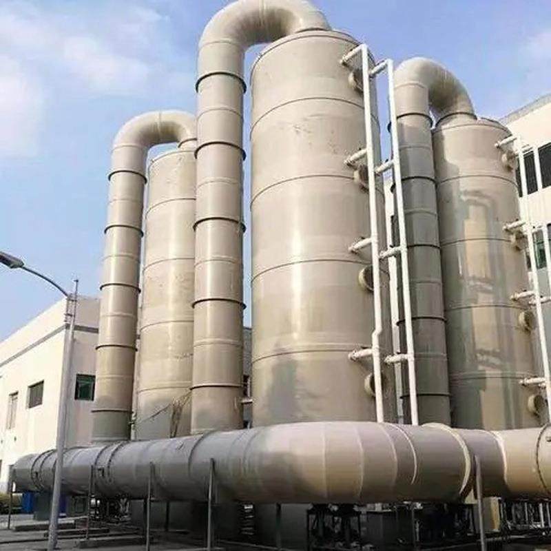 pp喷淋塔废气处理设备工业洗涤塔酸雾水淋除尘净化pp喷淋塔