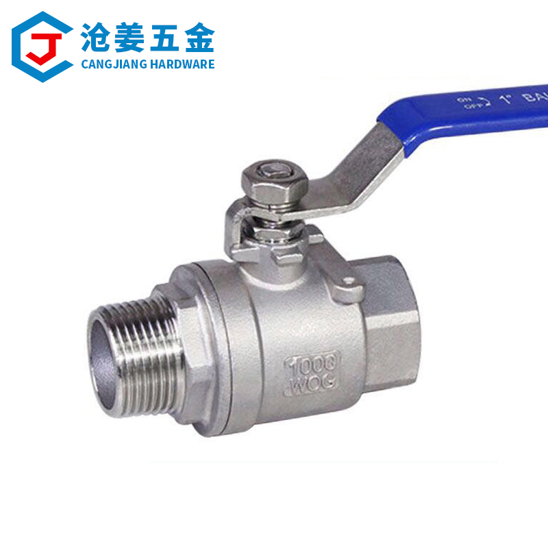 二片式内外牙球阀内外螺纹t球阀304不锈钢内外丝球阀4分6分1寸