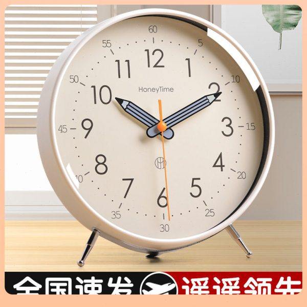 ??简约摆台式学习时钟座钟家用客厅现摆件桌面钟表摆放式摆钟,家居饰品,立钟/落地钟,淘宝优惠券,粉丝福利购,淘宝优惠卷