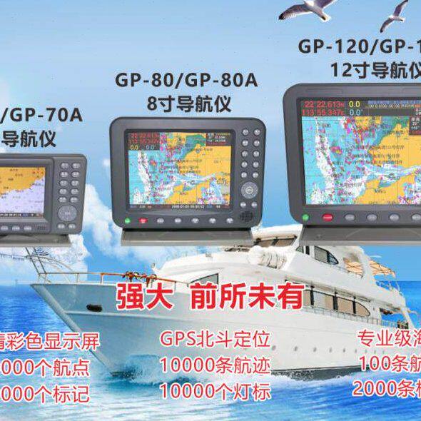 船用隐身避碰仪北斗导航AIS好生GP80A双模式精准定位8寸显示