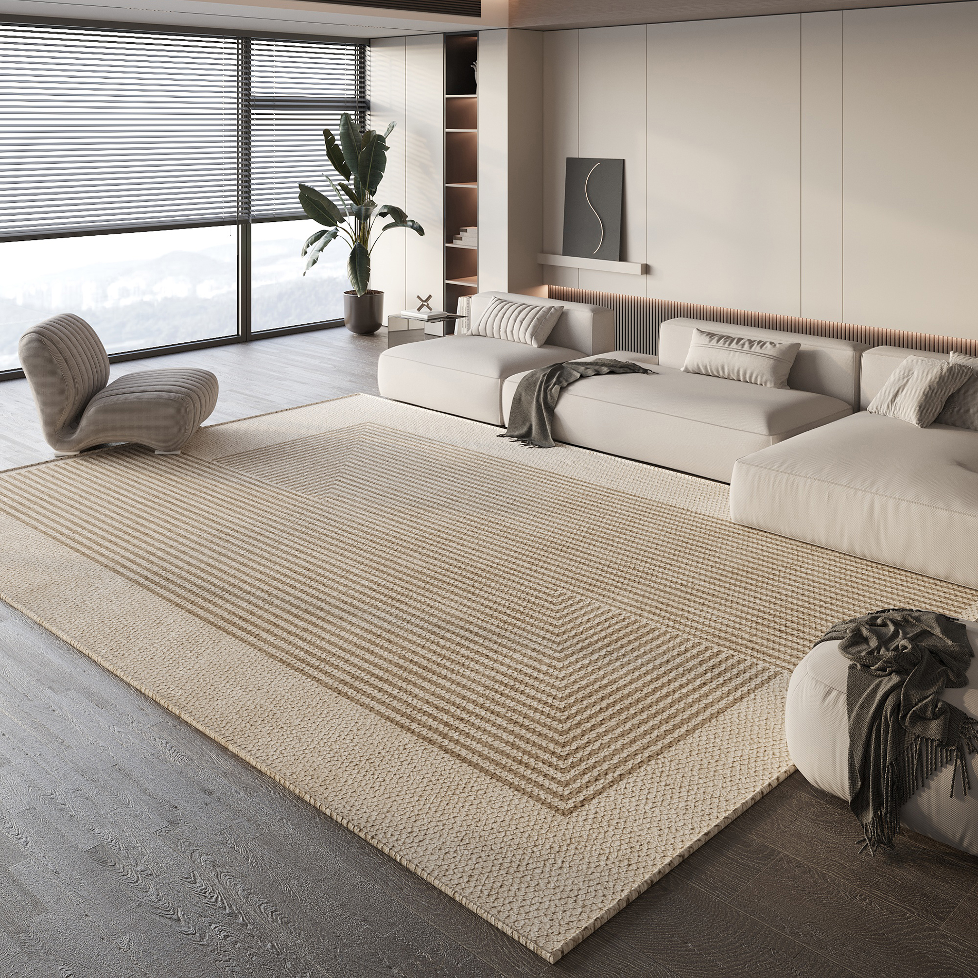 地毯客厅2024k新款卧室房间床边毯家用大面积全铺高级茶几防滑地