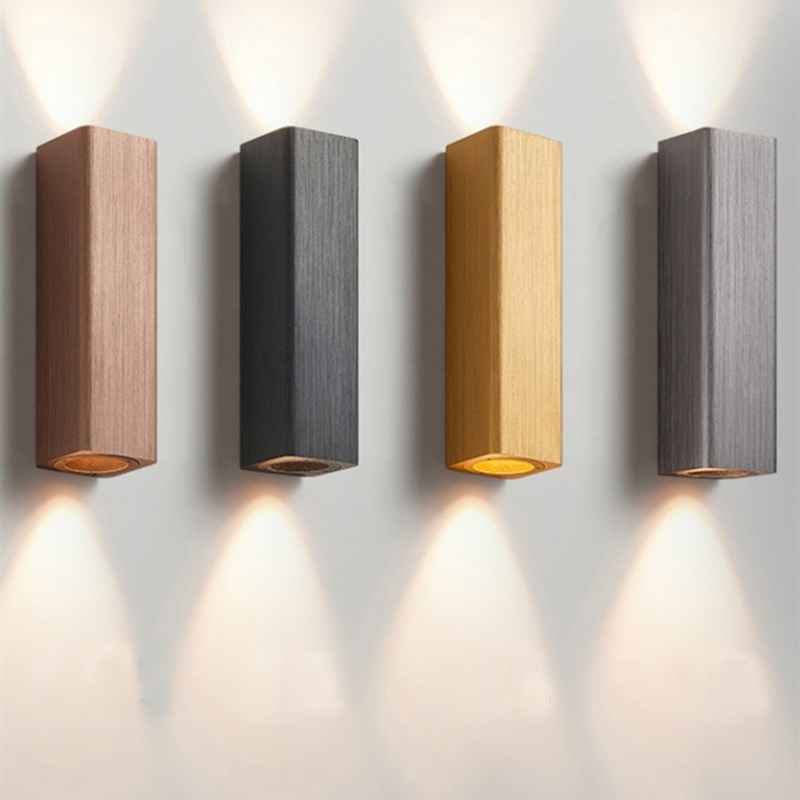 现代简约壁灯卧室床头灯客厅电视C背景墙灯上下发光过道走廊墙面