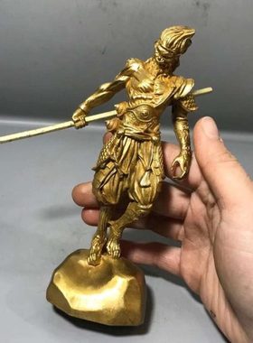 古玩收藏铜合金摆件齐天大圣孙悟空斗战胜佛铜猴子摆件