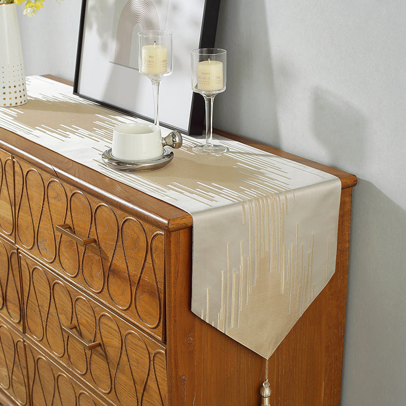 桌旗长条装饰北欧k新中式桌布边柜五斗柜盖布餐桌茶几桌布简约茶