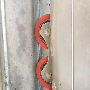 移门滑轮弹片双子轮凹轮铝合金玻璃隔断推拉门U凹槽静音轨道.