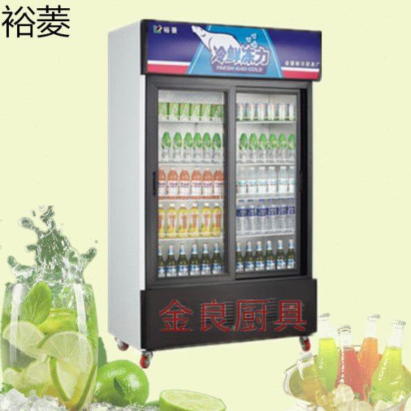 金菱 G868LT2商用自动趟门单温直冷冷藏饮料立式玻璃展示柜保鲜柜
