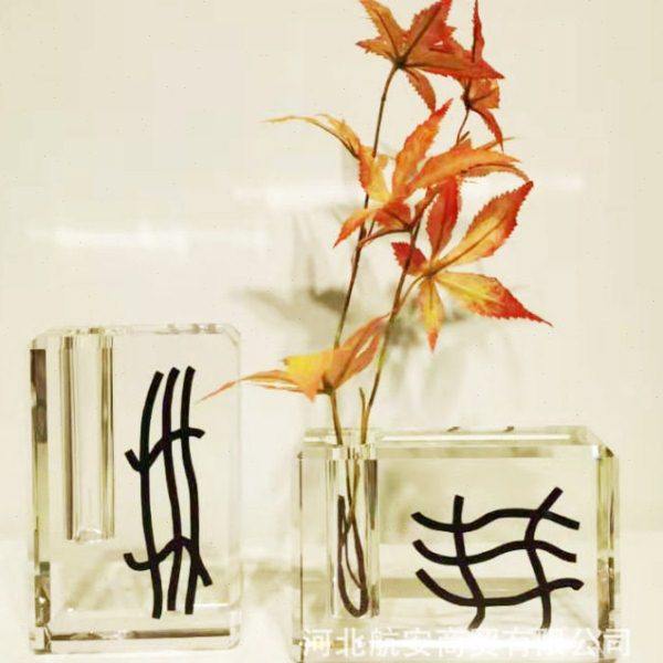 现简约创意水晶花器花花插样板房售楼处桌面茶几软装饰品工艺,家居饰品,花瓶,淘宝优惠券,粉丝福利购,淘宝优惠卷
